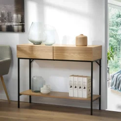 CALICOSY - Sidetable TESSA - Licht hout - 81x100x35 cm