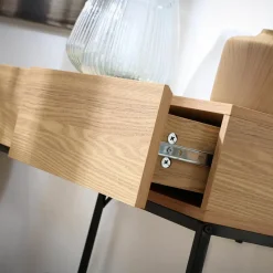 CALICOSY - Sidetable TESSA - Licht hout - 81x100x35 cm