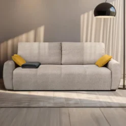 CALICOSY - Slaapbank ALBA - Beige - 76x246x112 cm