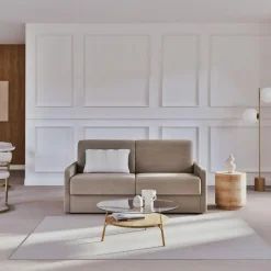 CALICOSY - Slaapbank COSENZA - Ecru - 87x175x100 cm