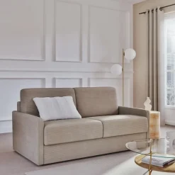 CALICOSY - Slaapbank COSENZA - Ecru - 87x175x100 cm