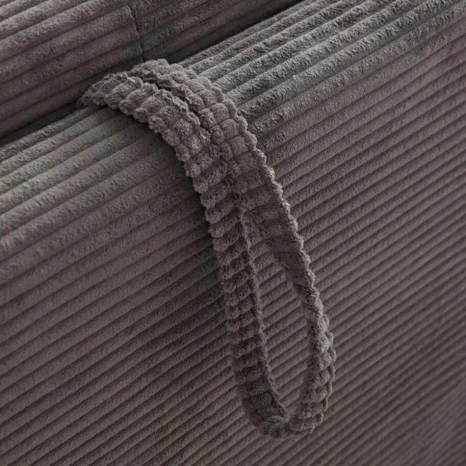 CALICOSY - Slaapbank MIRA - Antraciet grijs - 90x185x104 cm