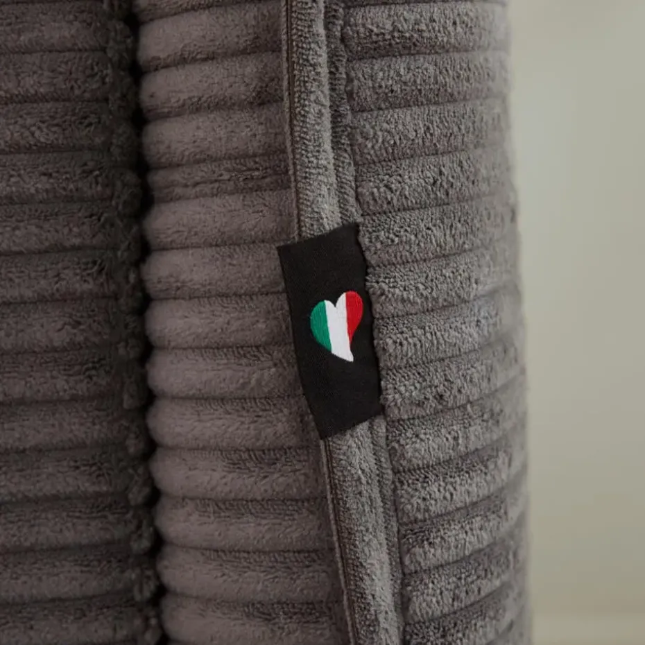 CALICOSY - Slaapbank MIRA - Antraciet grijs - 90x185x104 cm