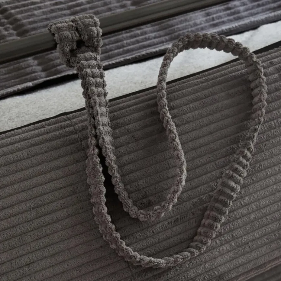 CALICOSY - Slaapbank MIRA - Antraciet grijs - 90x185x104 cm