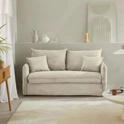 CALICOSY - Slaapbank MIRA - Ecru - 90x185x104 cm