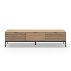 CALICOSY - TV-Meubel ARIEL - Licht hout - 55x180x40 cm