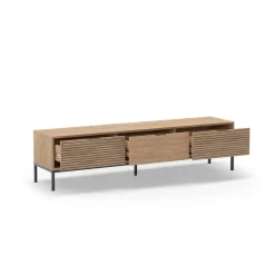 CALICOSY - TV-Meubel ARIEL - Licht hout - 55x180x40 cm