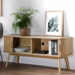 CALICOSY - TV-Meubel ERNEST - Licht hout - 55x119x39 cm