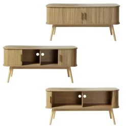 CALICOSY - TV-Meubel ERNEST - Licht hout - 55x119x39 cm