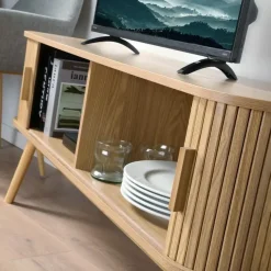 CALICOSY - TV-Meubel ERNEST - Licht hout - 55x119x39 cm