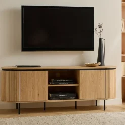 CALICOSY - TV-Meubel MALAGA - Licht hout - 55x150x40 cm