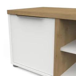 CALICOSY - Tv-meubel met 2 nissen ACCESS - Eikenhout - 39,1x134,8x39,6 cm