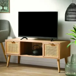 CALICOSY - TV-Meubel MIYA - Licht hout - 45x100x42 cm