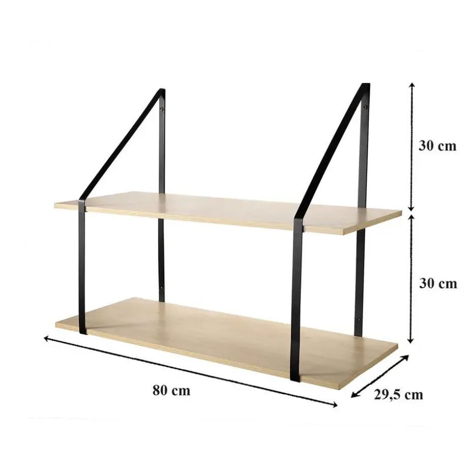 CALICOSY - Wandrek - Licht hout - 60x80x30 cm