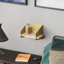 CALICOSY - Wandrek WREN - Goud/Hout - 20x30x19 cm