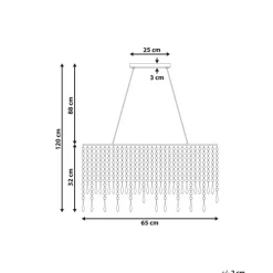 CALVELLE - Kroonluchter - Zilver - Ijzer