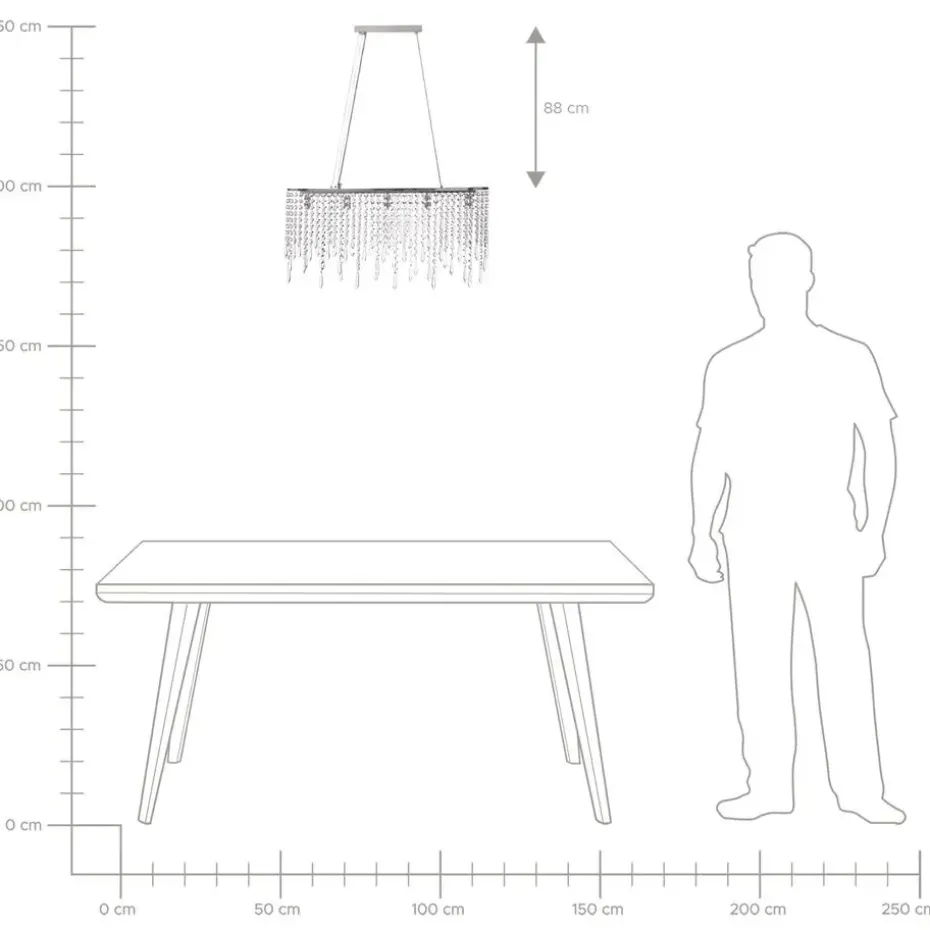 CALVELLE - Kroonluchter - Zilver - Ijzer