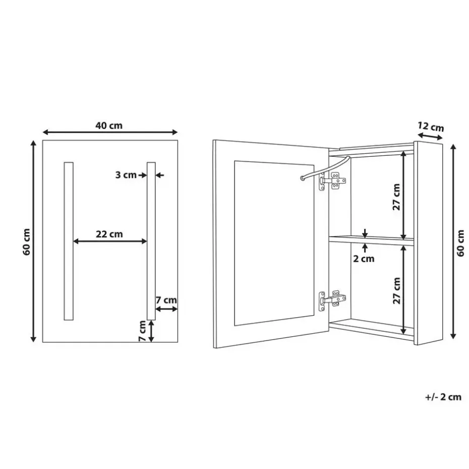 CAMERON - Badkamermeubel - Zwart - Multiplex