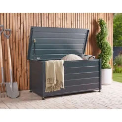 CAMPALTO - Kussenbox - Donkergrijs - 123 x 60 cm - Aluminium