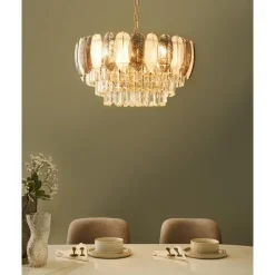 CANAGUA - Kroonluchter - Messing/Transparant - Glas