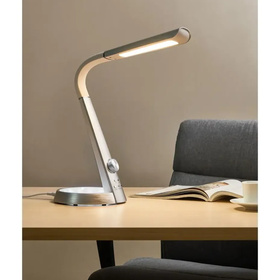 CANOPUS - Bureaulamp LED - Zilver - Synthetisch materiaal