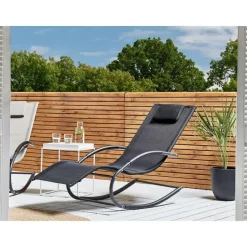 CARANO II - Strandstoel - Zwart - Staal