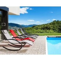 CARANO II - Strandstoel - Zwart - Staal