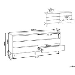 CARDIGAN - Ladekast - Lichtbruin - Vezelplaat