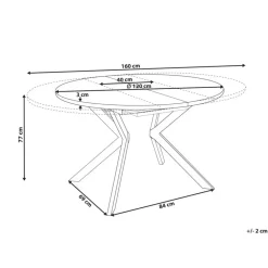 CARLEA - Uitschuifbare eettafel - Lichtbruin - MDF