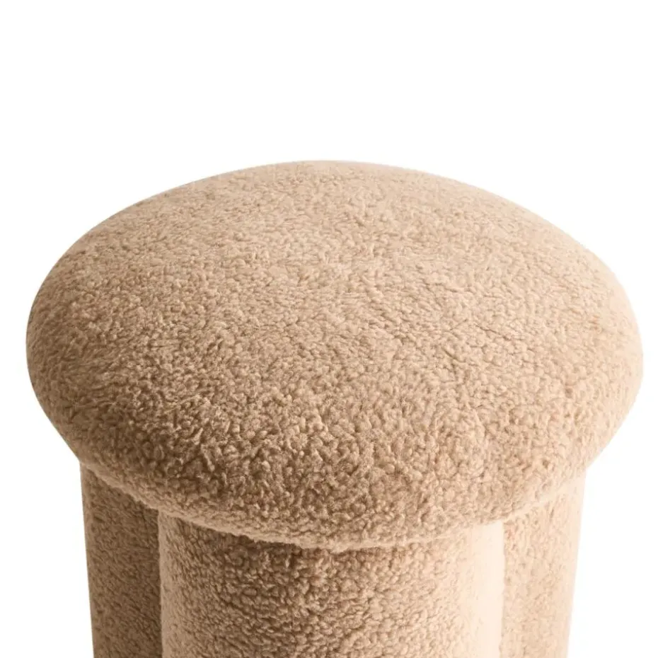 CARRINGTON - Poef - Beige - Bouclé
