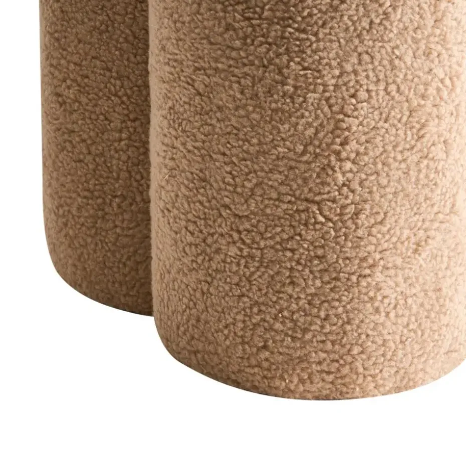 CARRINGTON - Poef - Beige - Bouclé