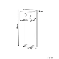 CARRON - Wandlamp - Zwart - Ijzer