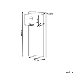 CARRON - Wandlamp - Zwart - Ijzer