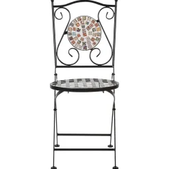 CASARIO - Tuinstoel set van 2 - Zwart - Metaal