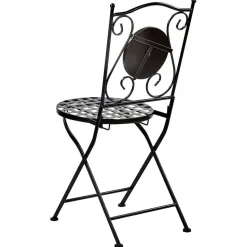 CASARIO - Tuinstoel set van 2 - Zwart - Metaal