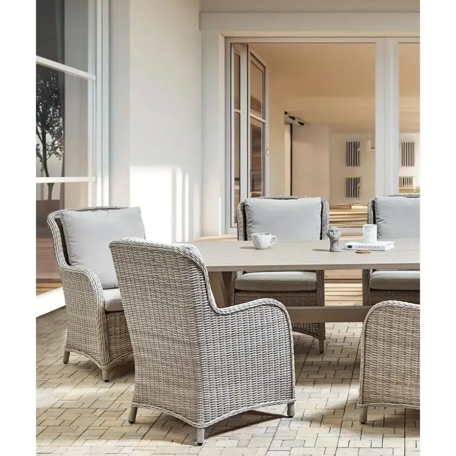 CASCAIS - Tuinstoel set van 2 - Beige - PE rotan