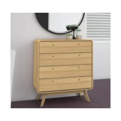 Cassie - Commode met 4 laden in eikenlook