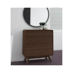 Cassie - Commode met 4 laden in walnoot spaanplaat