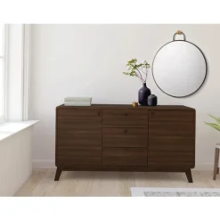 Cassie - Dressoir met 3 laden en 2 deuren walnut-look