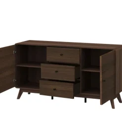 Cassie - Dressoir met 3 laden en 2 deuren walnut-look