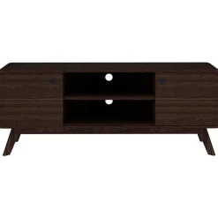 Cassie - TV-meubel met 2 deuren van walnotenhoutspaanplaat