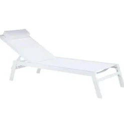 CATANIA - Strandstoel - Wit - Aluminium