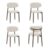 Celia Eetkamerstoelen Set van 4 Beige Walnoot
