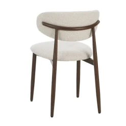 Celia Eetkamerstoelen Set van 4 Beige Walnoot
