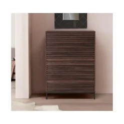 Celine - Commode met 4 laden in walnoot spaanplaat