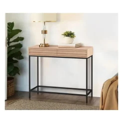 Celine - Consoletafel met 2 laden eiken spaanplaat