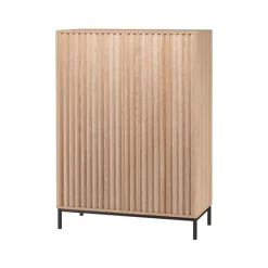 Celine - Hoge kast met 2 deuren in natuurlijke spaanplaat