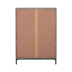 Celine - Hoge kast met 2 grijze spaanplaatdeuren