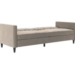 Celine - 3-zits slaapbank in taupe fluweel