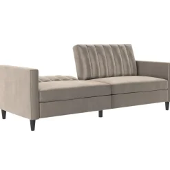 Celine - 3-zits slaapbank in taupe fluweel